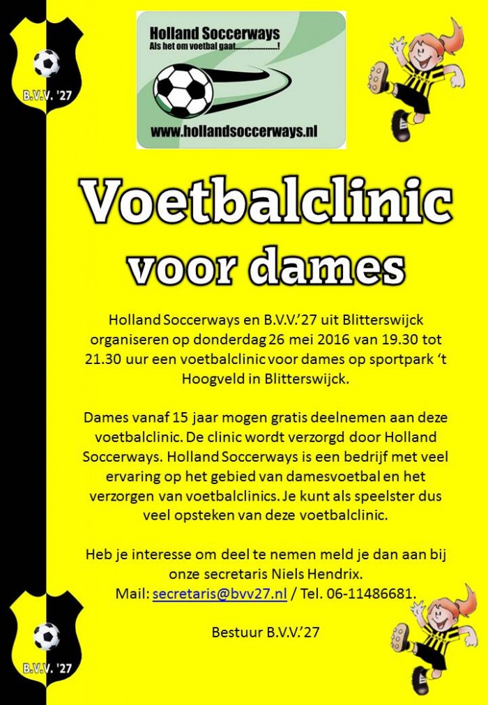 Voetbalclinic Holland Soccerways en BVV